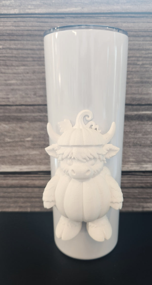 Highland cow in a pumpkin - Tumbler Element