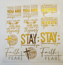 #26 Metallic UV DTF-Quotes- available in Gold