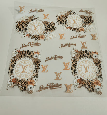 #104 Double Sided Brown  Bougie Floral torn pages
