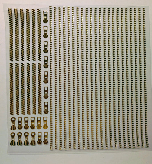 #122 Metallic Zippers 5 colors