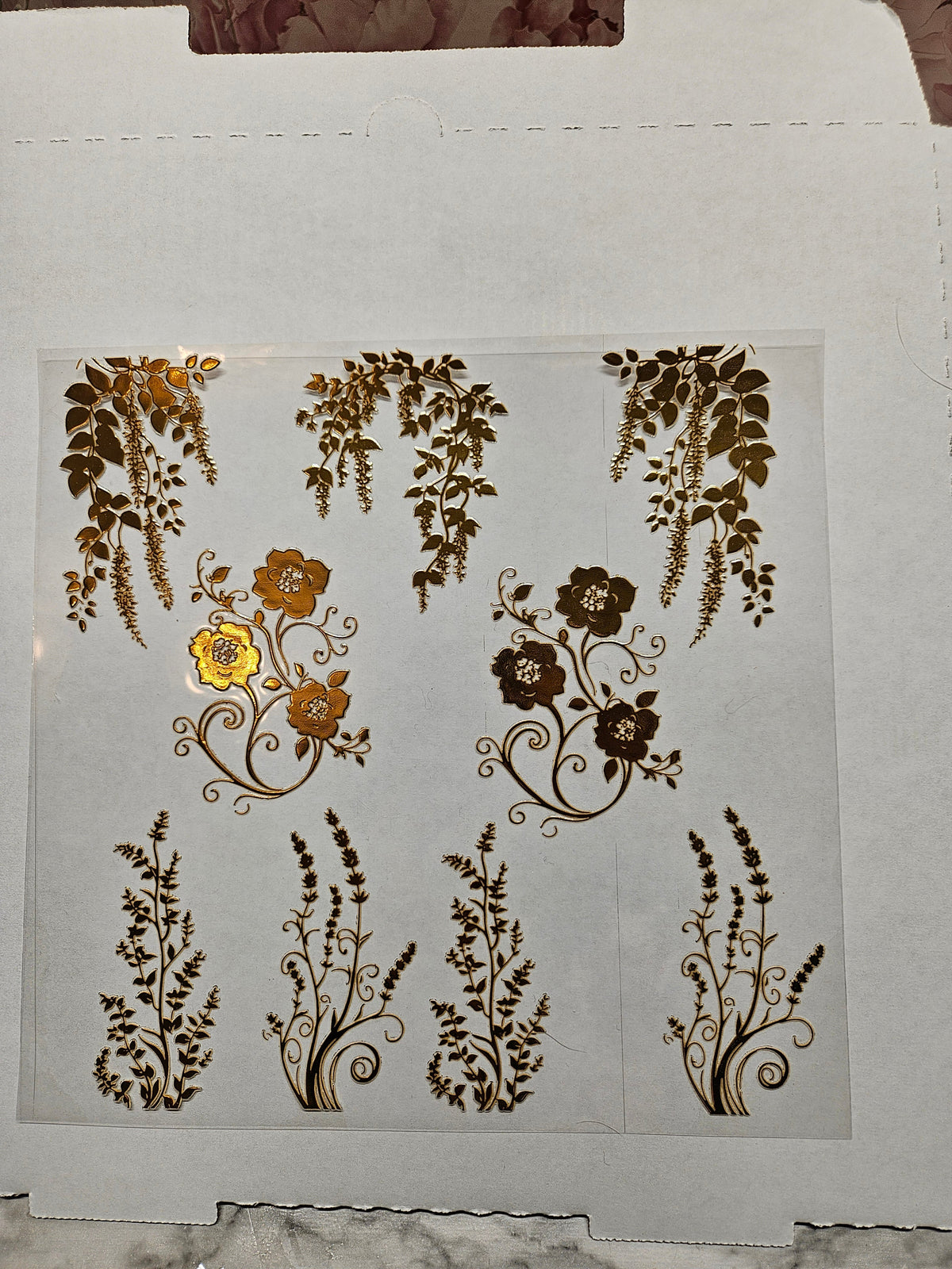 #59 Floral -- available in Gold and Silver