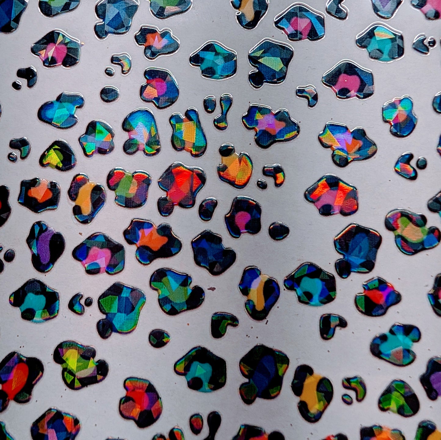 #78 Neon Leopard Spots Shattered effect