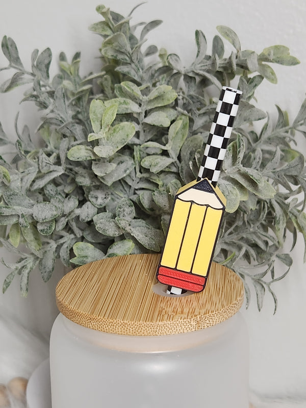 Pencil - Straw topper (In Color)