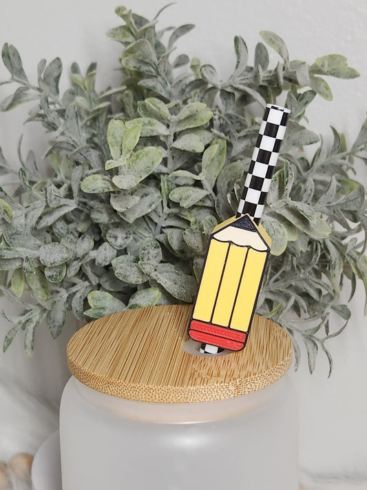 Pencil - Straw topper (In Color)