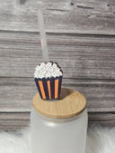 Ghost popcorn- Straw topper (In Color)