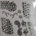 #141 Metallic Paisley patches
