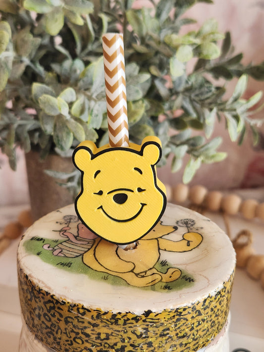 Pooh Bear - Straw topper (In Color)