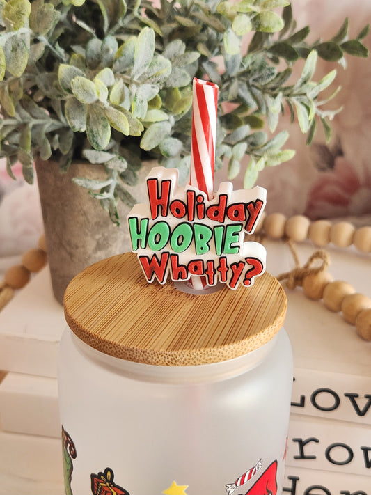 Holiday Hoobie whatty - Straw topper (In Color)
