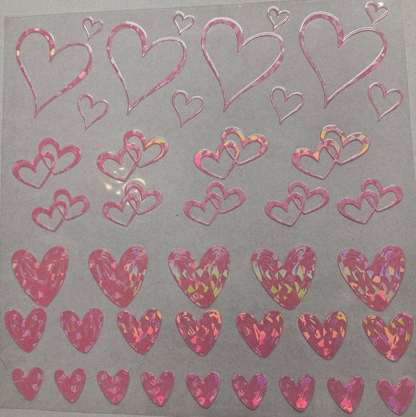 #60 open hearts-- available in Shattered Pink and red
