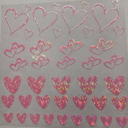 #60 open hearts-- available in Shattered Pink and red