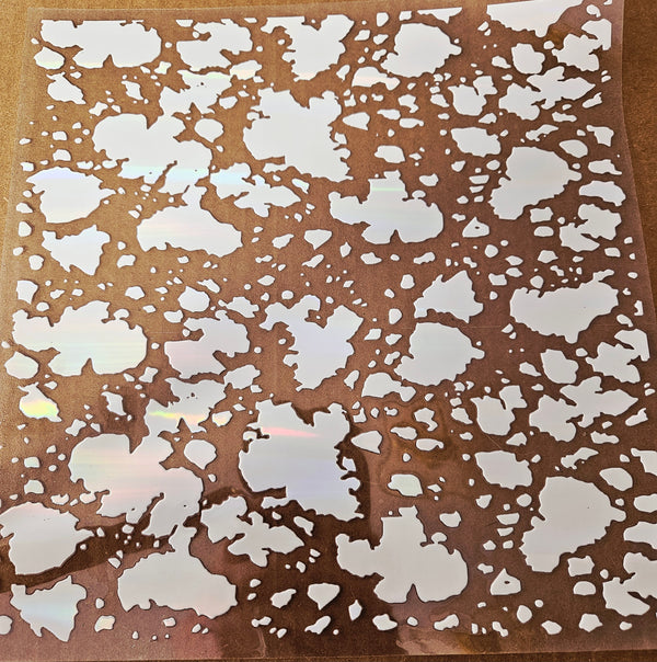 #32 Metallic UV DTF-Cow Spots- available in Gold, Silver, Holo Black, Holo Teal and Holo Pink, Holo White
