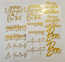 #28 Metallic UV DTF-Quotes- available in Gold