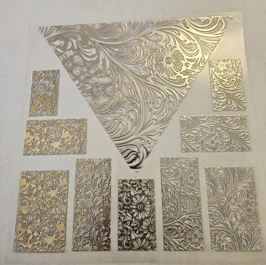 #24 Metallic UV DTF-Tooled Vsplit- available in Gold and Silver