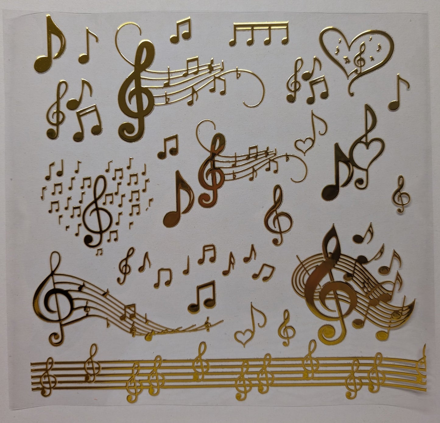 #115 Metallic Music Notes