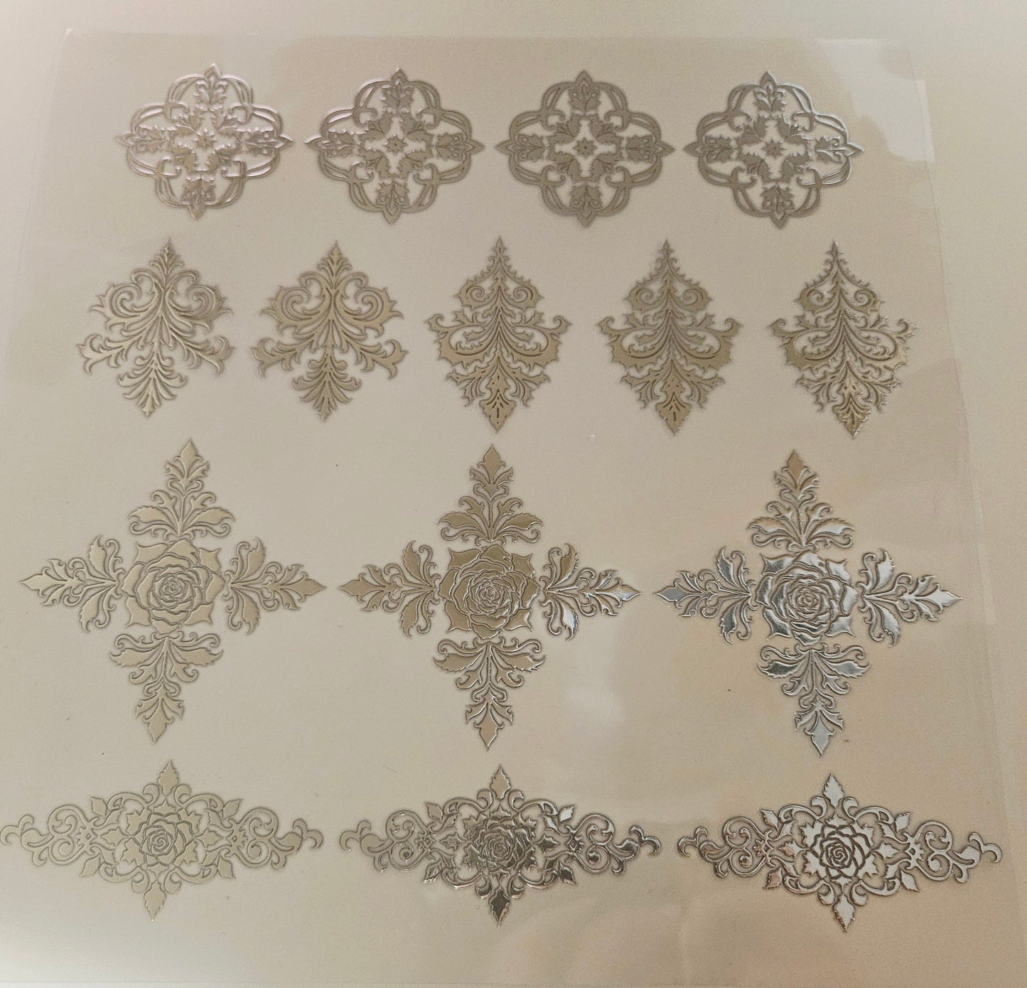 #7 Metallic UV DTF- Filigree- available in Gold and Silver