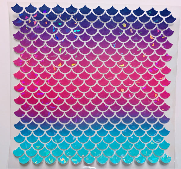 #123 Metallic and Holographic Mermaid scales and outlines  5 colors Options