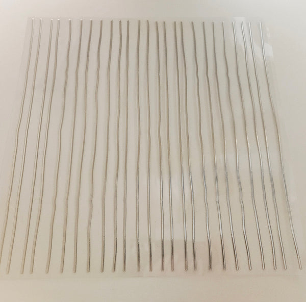 #2 Metallic UV DTF- Funky Stripes- available in Gold and Silver