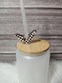 checkered bat- Straw topper (In Color)