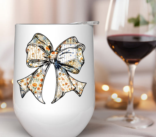 Fall patchwork bow #2 UV DTF Decals
