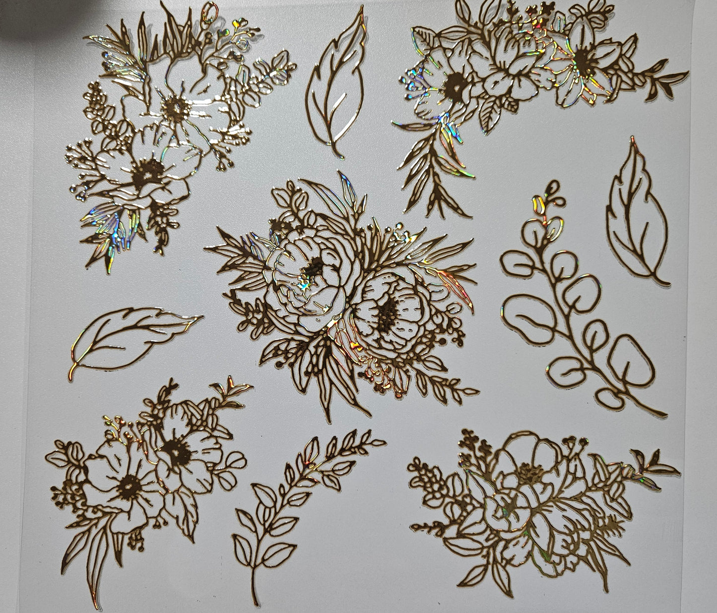 #149 Metallic Floral Outline