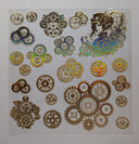 #112 Steampunk Cogs Holographic 5 color options