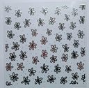 #129 Metallic doodle flowers 3 color options