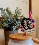 Converse and flowers - Straw topper (In Color)