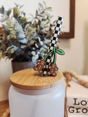 Gingerbread Cherries - Straw topper (In Color)