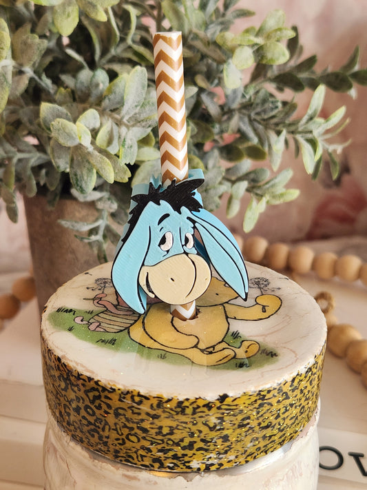 Eeyore - Straw topper (In Color)