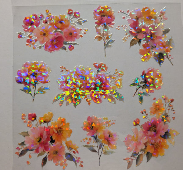 #100 Bougie Floral Holographic