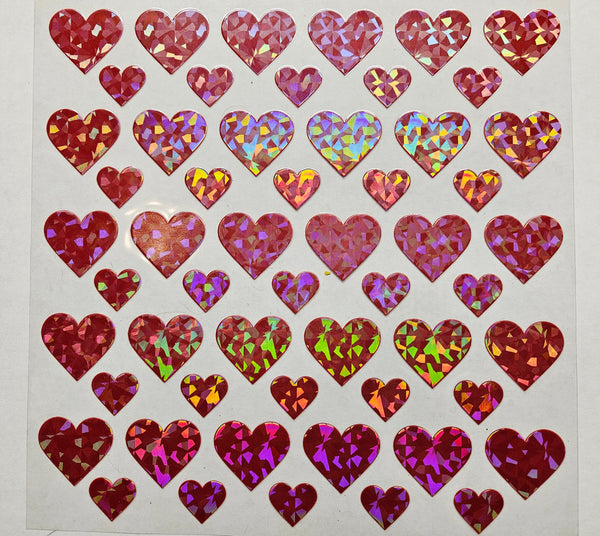 #61 Metallic hearts-- available in Shattered Red and Pink