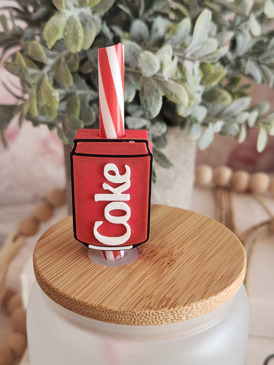 Coke Can - Straw topper (In Color)