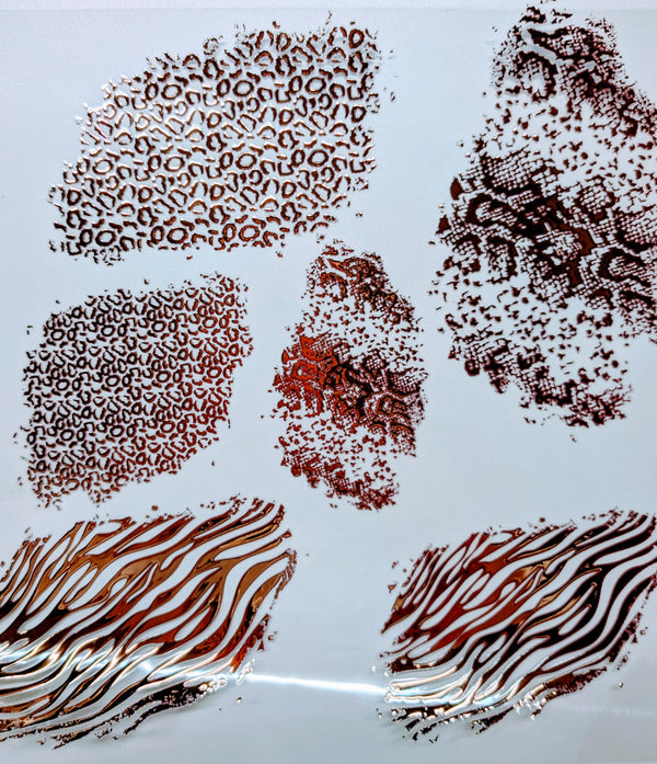 #139 Metallic Leopard and Zebra patches