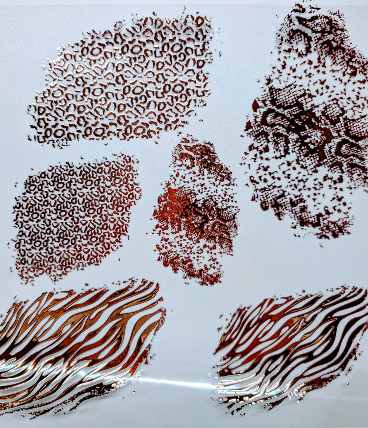 #139 Metallic Leopard and Zebra patches