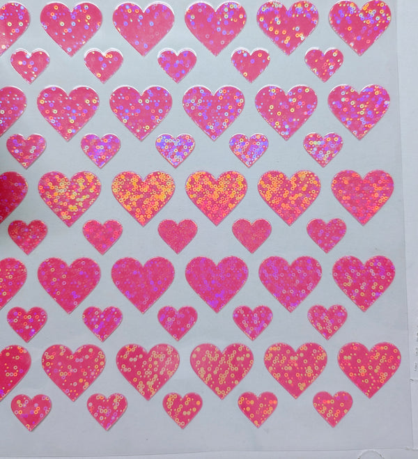 #61 Metallic hearts-- available in Shattered Red and Pink