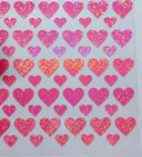 #61 Metallic hearts-- available in Shattered Red and Pink