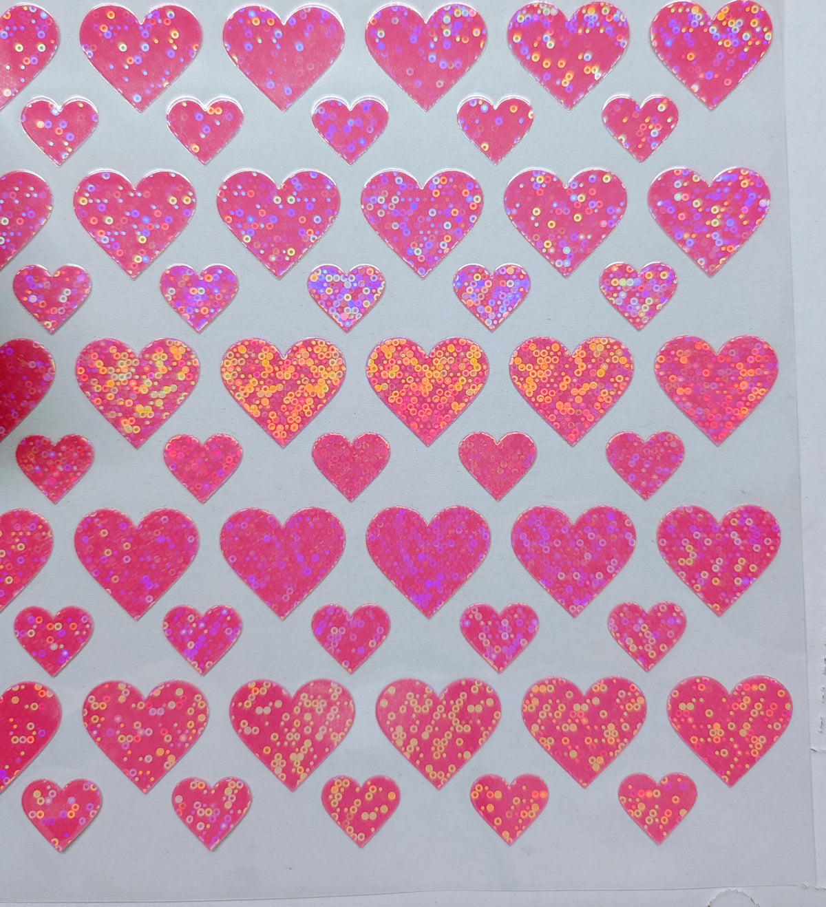 #61 Metallic hearts-- available in Shattered Red and Pink
