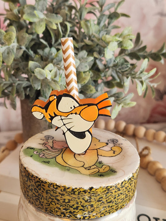 Tigger - Straw topper (In Color)