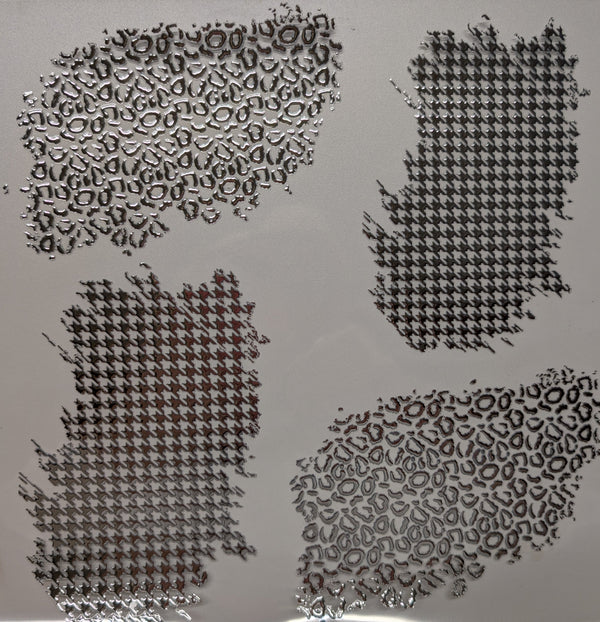 #142 Metallic Houndstooth and Leopard  patches