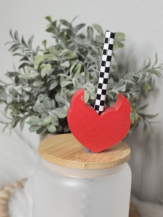Devil Heart- Straw topper (In Color)