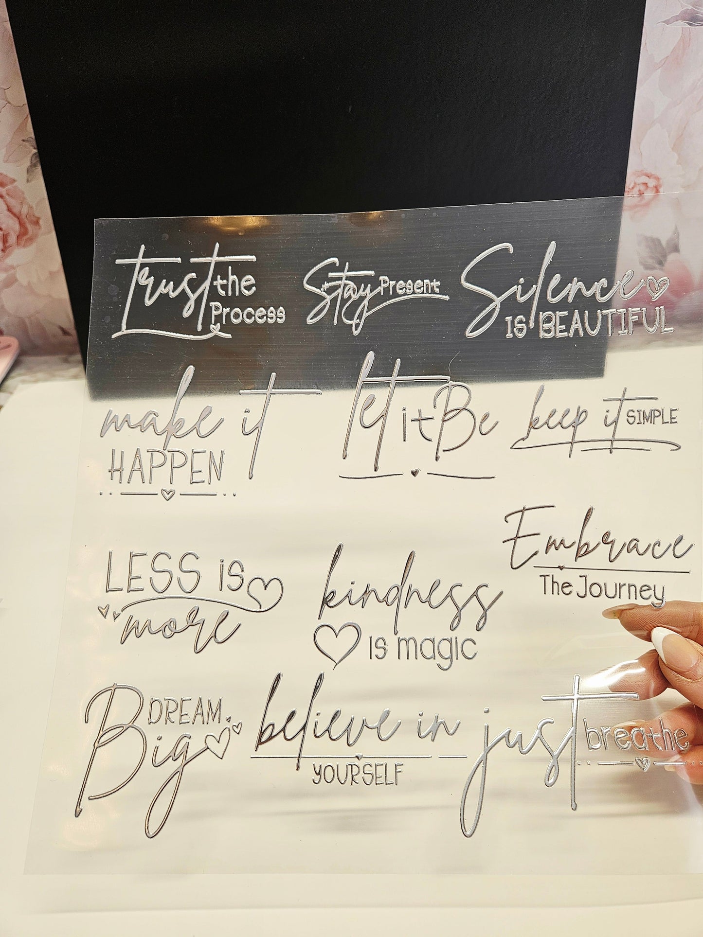 #5 Metallic UV DTF- Trust the process- available in Gold and Silver