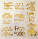 #47 Metallic UV DTF-Sunshine mixed with Hurricane- available in Gold, Silver