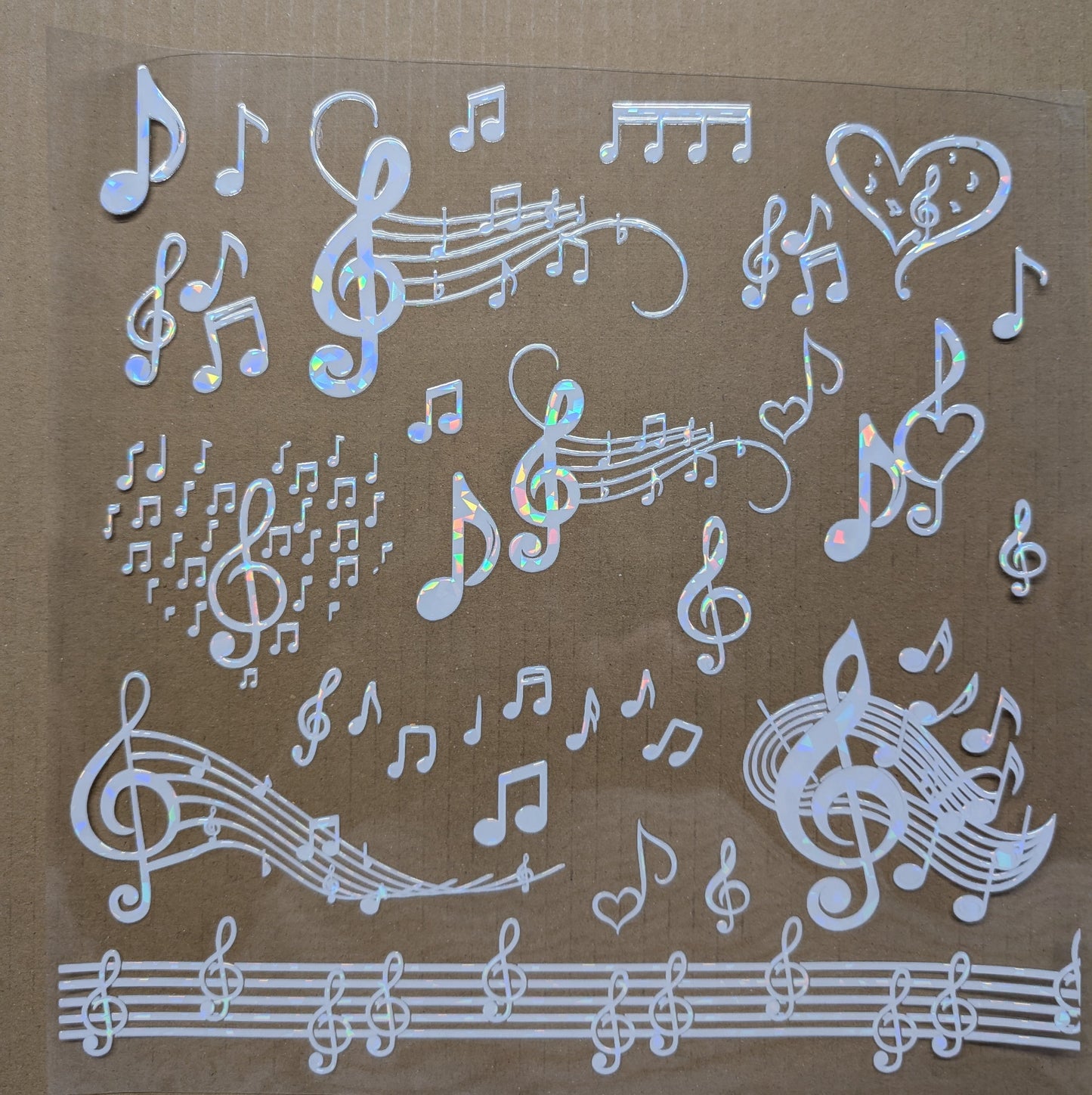 #115 Metallic Music Notes