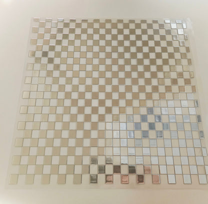 #3 Metallic UV DTF- Checkered- available in Gold and Silver