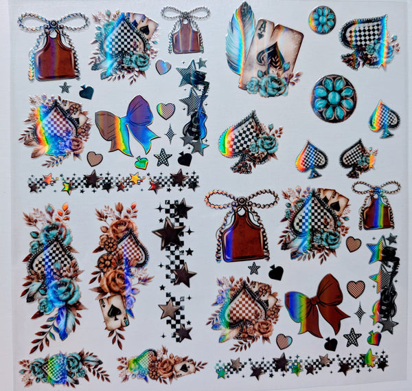 #54 Cow Tags Holographic