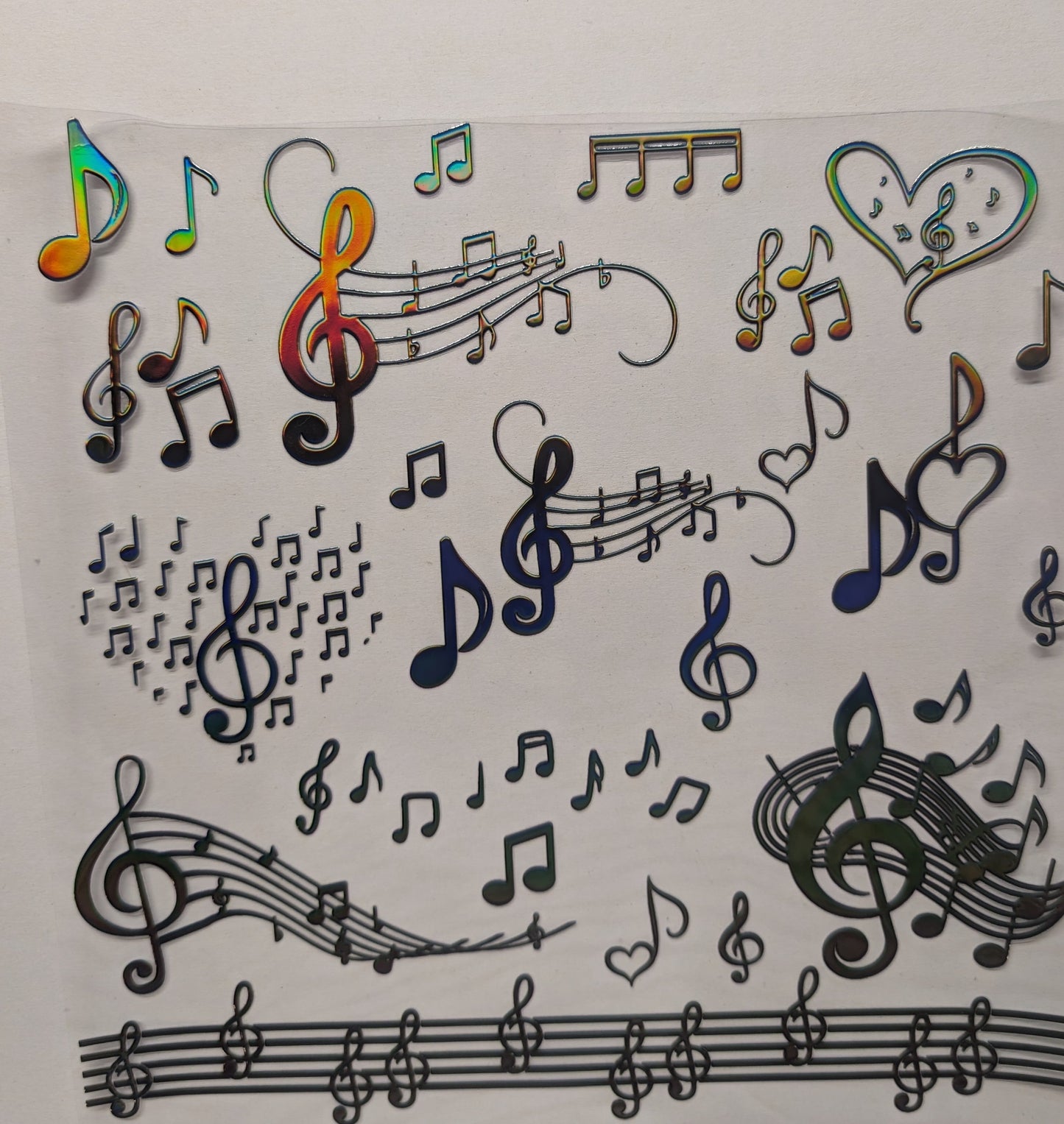 #115 Metallic Music Notes