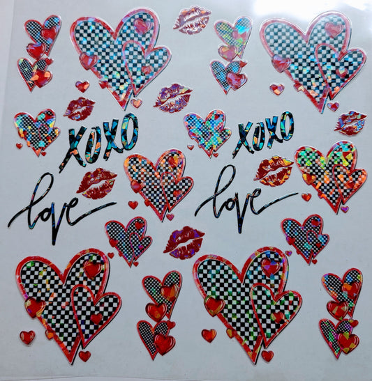 #79 Checkered Love shattered effect-2 color options