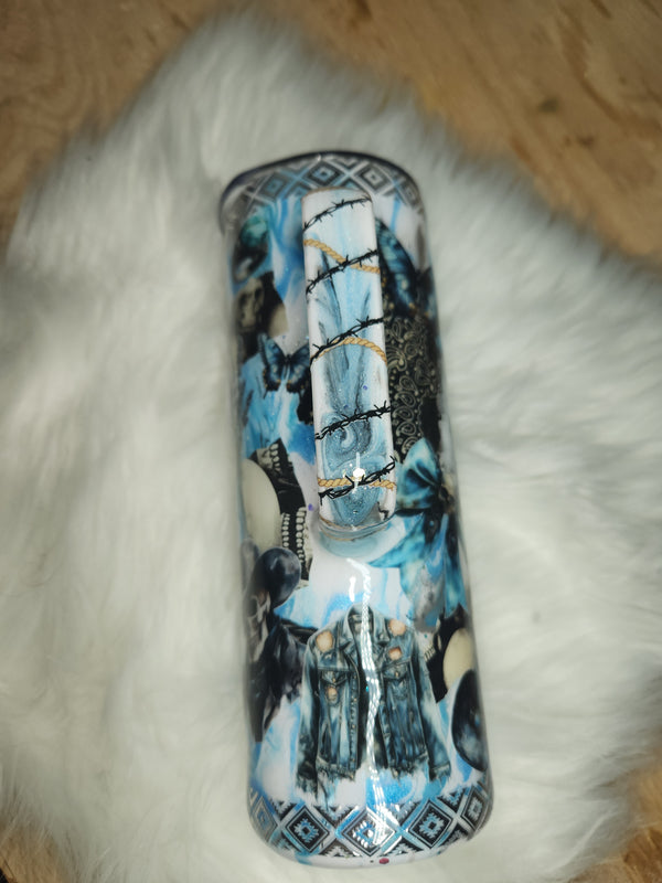 20oz this town ain't big enough- completed tumbler