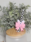Bunny Bow - Straw topper (In Color)