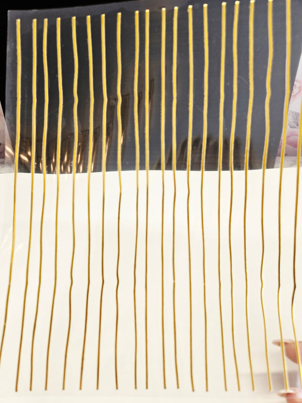 #2 Metallic UV DTF- Funky Stripes- available in Gold and Silver